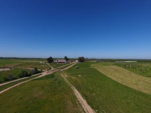 Drone shot of Burroughs Family Farm