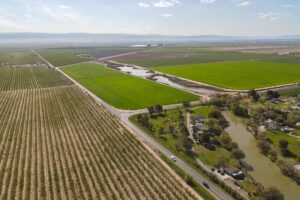 drone shot of San Joaquin Valley ag