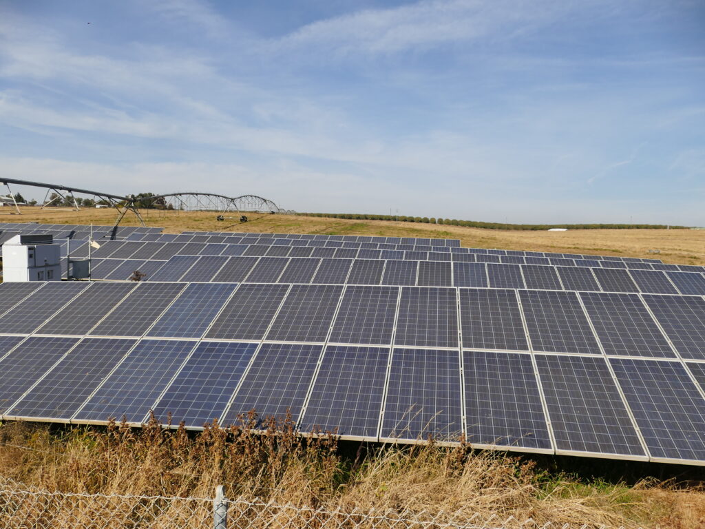 Solar panels on Western farm