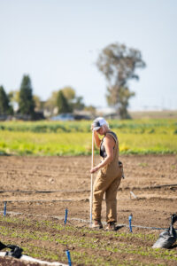 Woman farmer in California field